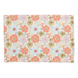 Boho Inspired Floral Pattern Pillow Case