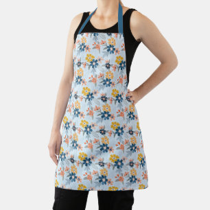 Boho Inspired Flower Pattern Apron