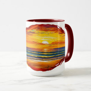 Boho inspired sunset mug