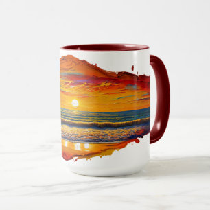 Boho inspired sunset mug