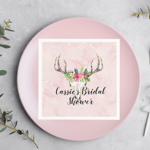 Boho Island Skull Bridal Shower  Napkin