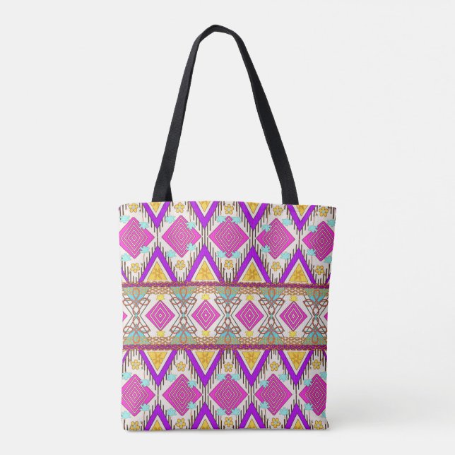 Boho Island Tribal Summer Tote Bag (Back)