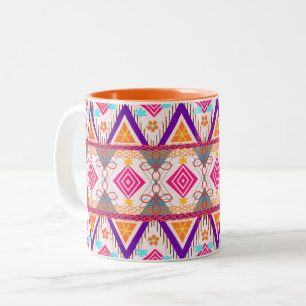 Boho Island Tribal Summer Two-Tone Coffee Mug