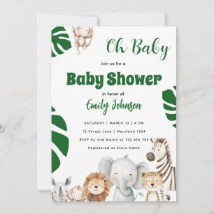 Boho Jungle Baby Shower Invitation