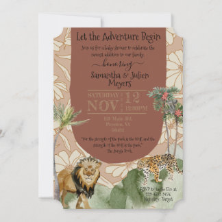 Boho Jungle Baby Shower Invitation