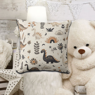 Boho Jungle Dinosaur Pattern Cushion