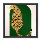 Boho Jungle Green Vintage Arch Oversized Leopard