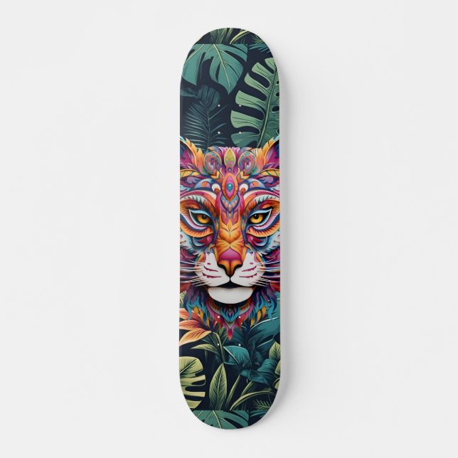 Boho Jungle Panther Skateboard  (Front)