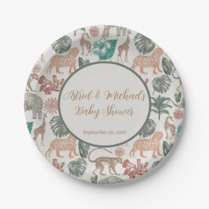Boho Jungle Safari Baby Shower  Paper Plate