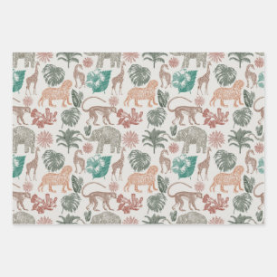 Boho Jungle Safari  Wrapping Paper Sheet