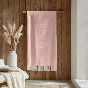 Boho Kids Blanket Pastel Pink White Cosy Comfort