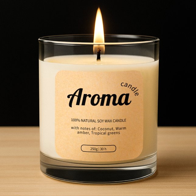 Boho Kraft Beige Paper Candle Labels  Sticker (Boho Kraft Beige Paper Candle Labels Sticker )