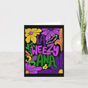 Boho La Weezy Ana Mardi Gras Coquette Bow Louisian Card
