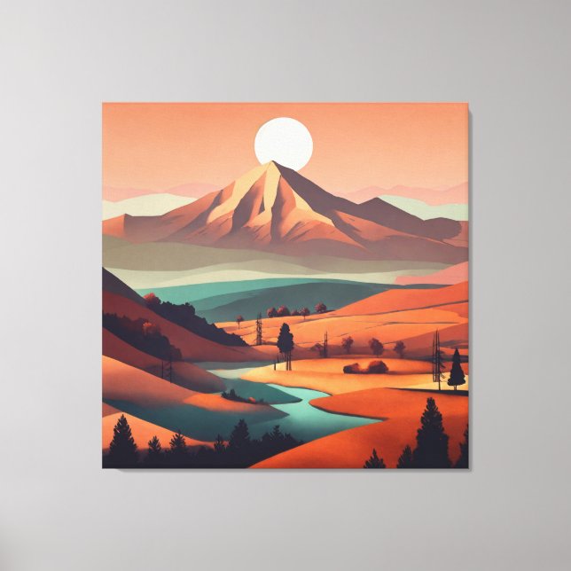 Boho landscape - Stretched Canvas Print (Quad)   (Front)