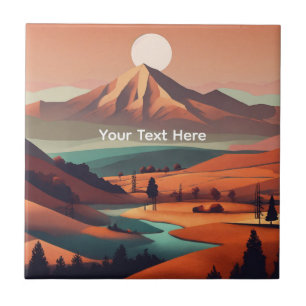 Boho landscape tile