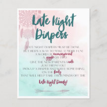 Boho Late Night Diapers Activity