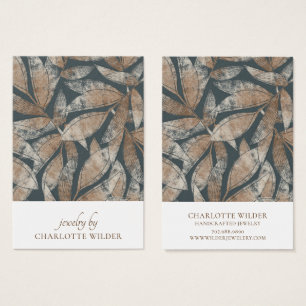 Boho Leaf Pattern Earring Display Card