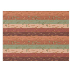 Boho Leaf Pattern – Rustic Botanical Design Tablecloth