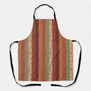 Boho Leaf Pattern Rustic Home Decor Apron