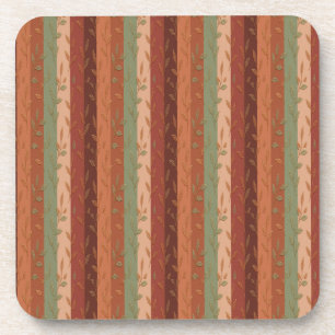 Boho Leaf Pattern Rustic Home Decor Coaster