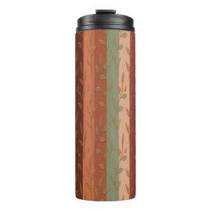 Boho Leaf Pattern Rustic Home Decor Thermal Tumbler