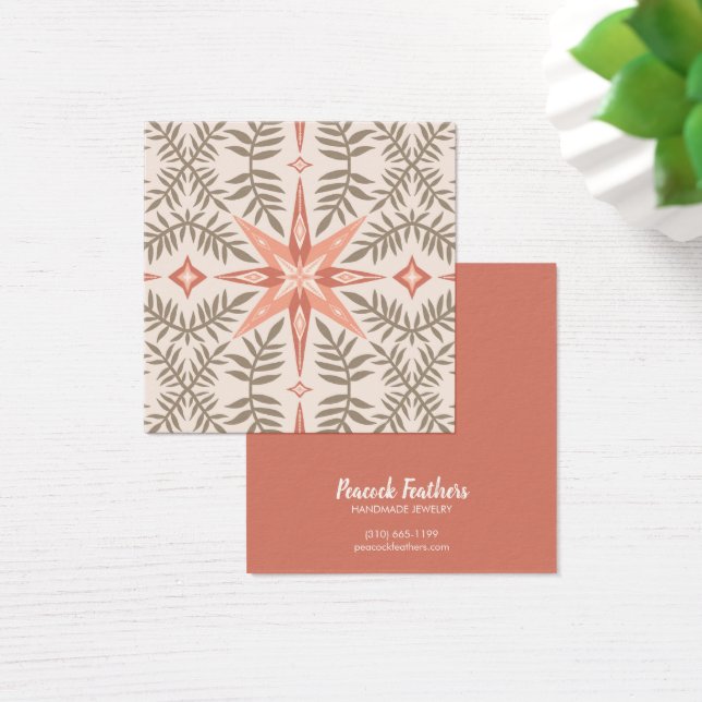 Boho Leafy Star Earring Necklace Jewellery Display (Desk)