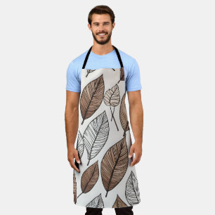 Boho leaves art apron