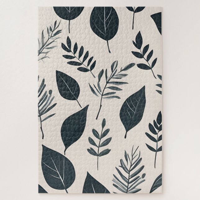 Boho leaves art jigsaw puzzle (Vertical)