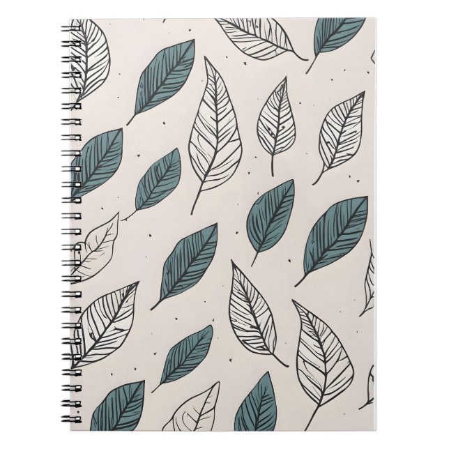Boho leaves art notebook (Front)