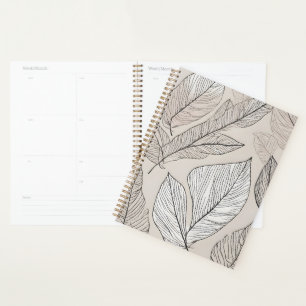 Boho leaves art planner