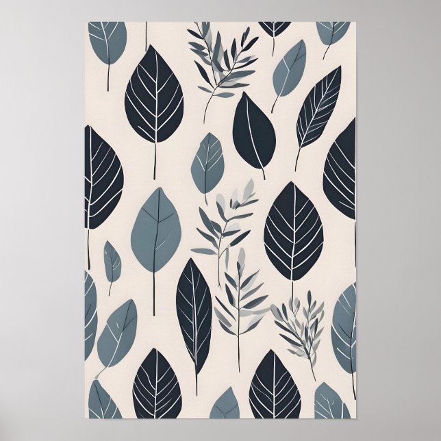 Boho leaves art poster (Front)