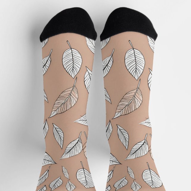 Boho leaves art socks (Top)