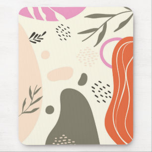 Boho leaves art Spiral Photo Notebook Mouse Mat