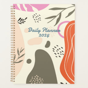 Boho leaves art Spiral Photo Notebook Planner