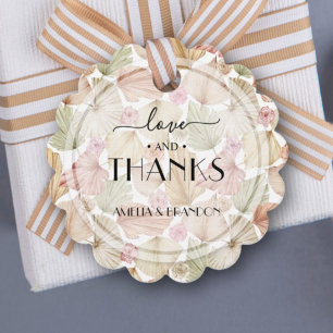Boho Leaves Flowers Bridal Shower Favour Tags