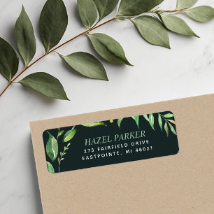 Boho Leaves Personalised Return Address Labels