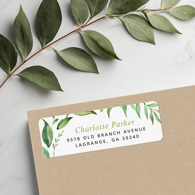 Boho Leaves Personalised Return Address Labels (Creator Uploaded)