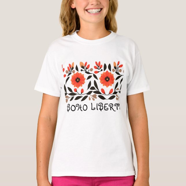 Boho liberty flowers T-Shirt (Front)