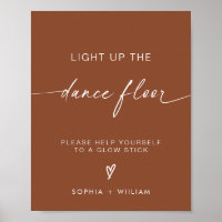 Boho Light Up the Dance Floor | Glow Sticks Sign