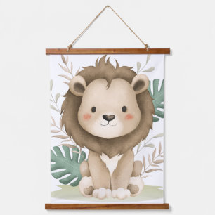 Boho Lion &leaf Hanging Tapestry