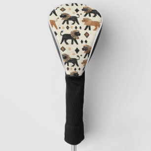 Boho Lion Tribal Safari Pattern Golf Head Cover