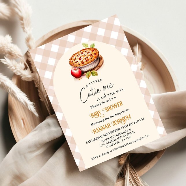  Boho Little Cutie Pie Thanksgiving Baby Shower Invitation (Creator Uploaded)