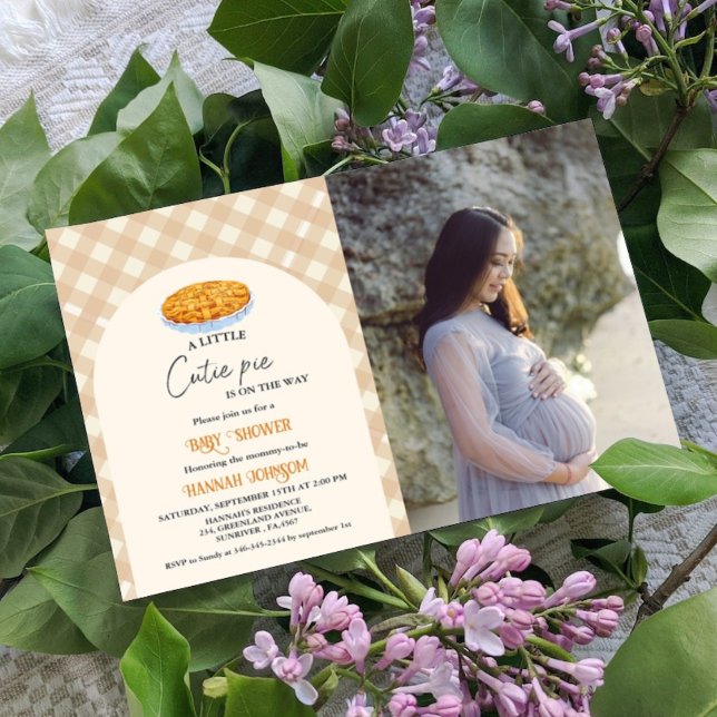  Boho Little Cutie Pie Thanksgiving Baby Shower Invitation (Creator Uploaded)