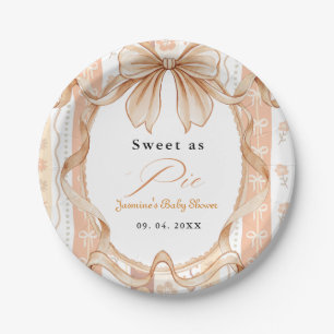 Boho Little Cutie Pie Thanksgiving Baby Shower Paper Plate