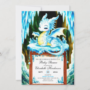 Boho Little Dragon Baby Shower Invitation