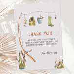 Boho Little Fisherman Baby Shower Thank You Card<br><div class="desc">The perfect finishing touch to your baby shower!</div>