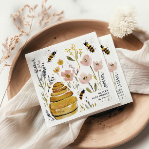 Boho Little Honey Bee Baby Shower Napkin