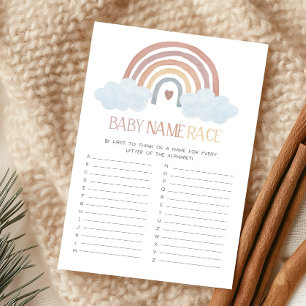 Boho Little Ray of Sunshine Baby Name Race Game