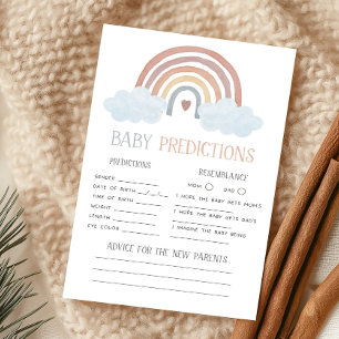 Boho Little Ray of Sunshine Baby Predictions Game