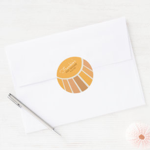 Boho Little ray of Sunshine Baby Shower Classic Round Sticker